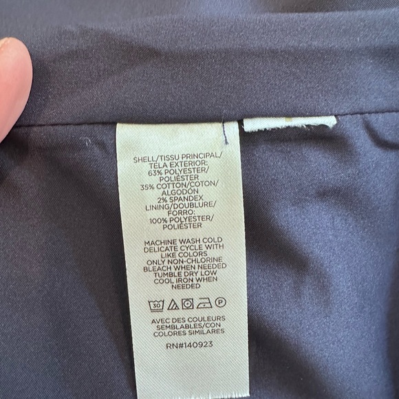 Navy Knit Double Breasted Blazer size 10 - Picture 8 of 9